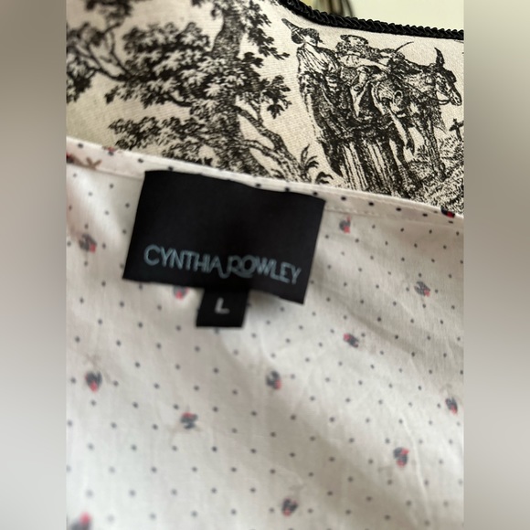 Cynthia Rowley, never been worn, size Large cotton flower print ruffle dress. - Picture 5 of 9